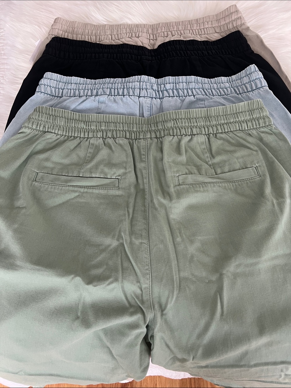 5 Pairs GAP Ankle Cropped Pants Beige, Sage Green, Black, Light Blue, Yellow - Picture 6 of 10